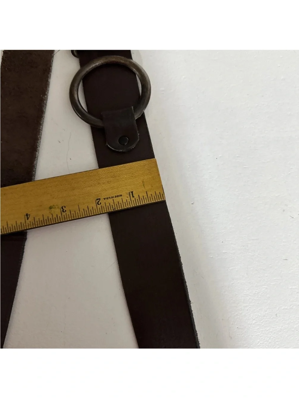 VINTAGE SHAG LEATHER WAIST BELT M